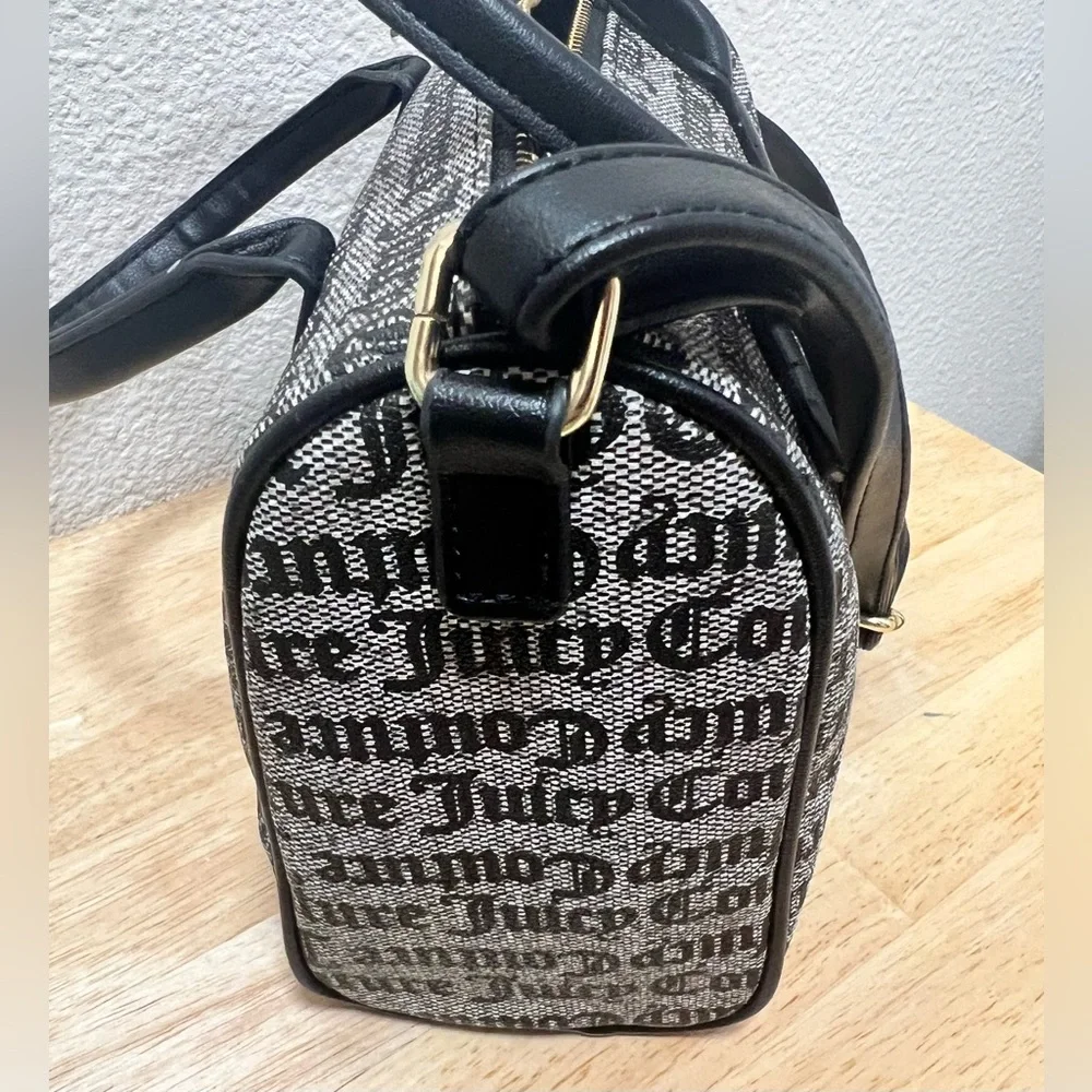 Juicy Couture Speedy Satchel Top Handle & Crossbody Strap Blk & Tan - Picture 7 of 7